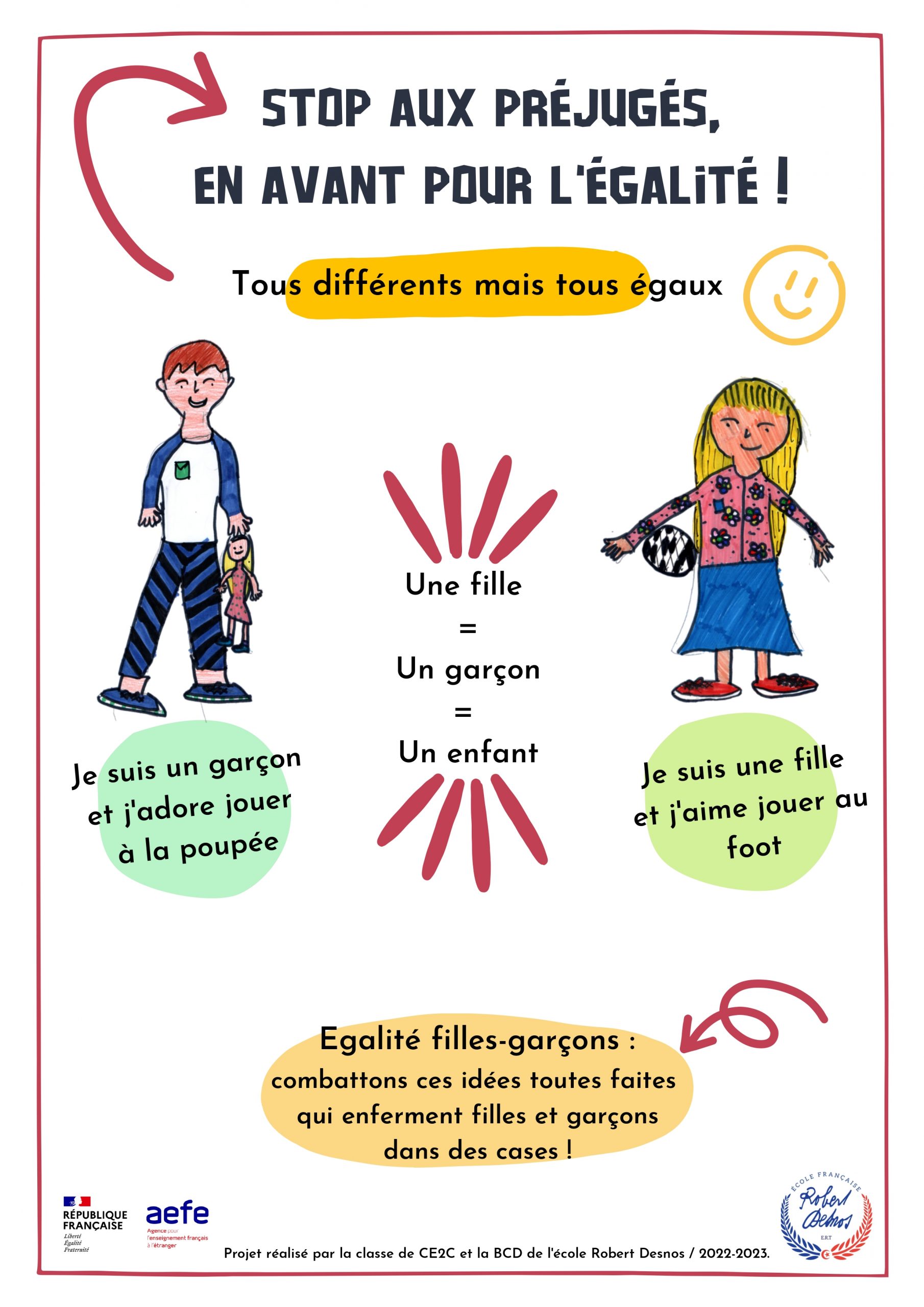 EGALITE FILLES/GARCONS – Ecole Robert Desnos